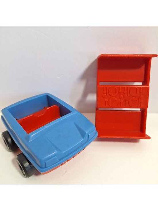 Playskool Other - Playskool Familiar Places Blue Red Car Restaurant Table Vintage Replacement Lot